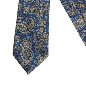 Dockers Paisley Tie Men’s 61” Blue Gold Persian Sartorial Designer Classic New